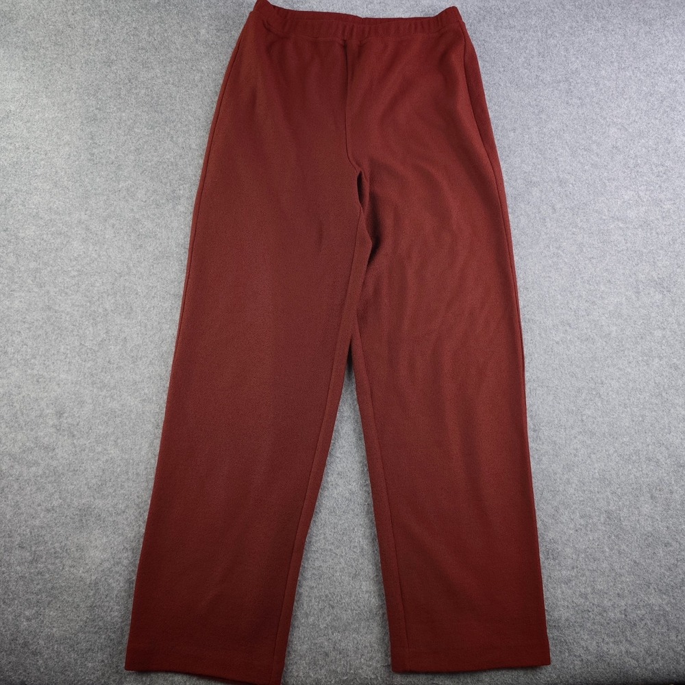 Eileen‎ Fisher Pull On Straight Leg Wool Pants Rust Red PS Petite Small